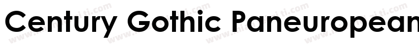Century Gothic Paneuropean ExtraBol字体转换